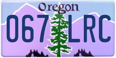 OR license plate 067LRC