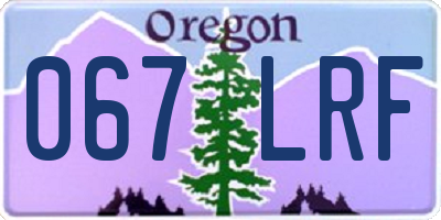 OR license plate 067LRF