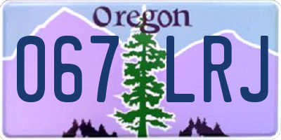 OR license plate 067LRJ