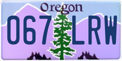OR license plate 067LRW