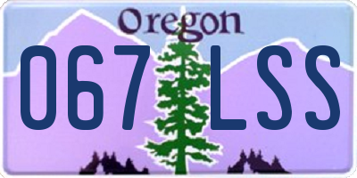 OR license plate 067LSS