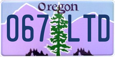 OR license plate 067LTD