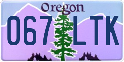 OR license plate 067LTK