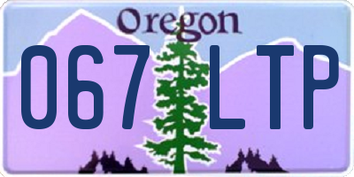 OR license plate 067LTP