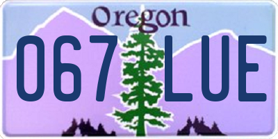 OR license plate 067LUE