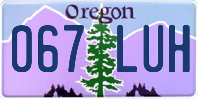 OR license plate 067LUH