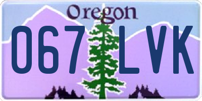OR license plate 067LVK
