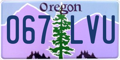 OR license plate 067LVU