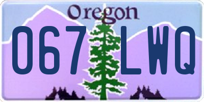 OR license plate 067LWQ