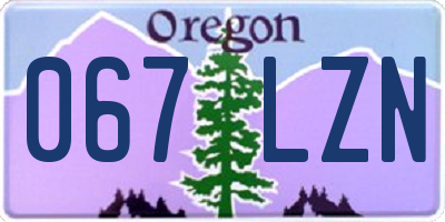OR license plate 067LZN