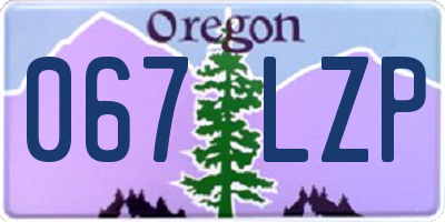 OR license plate 067LZP