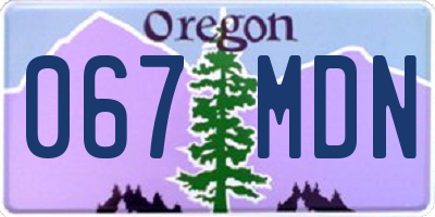 OR license plate 067MDN