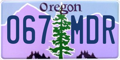 OR license plate 067MDR