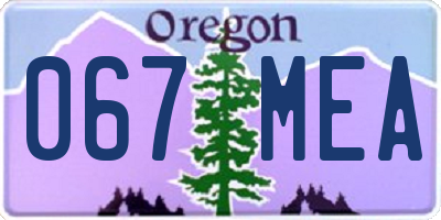 OR license plate 067MEA