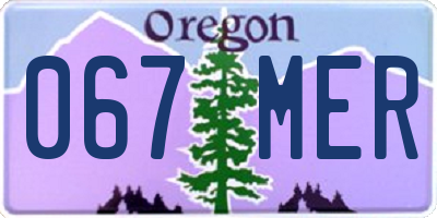 OR license plate 067MER