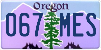 OR license plate 067MES