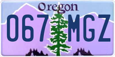 OR license plate 067MGZ