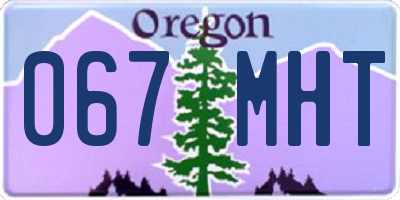 OR license plate 067MHT