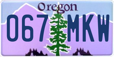 OR license plate 067MKW