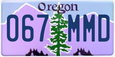 OR license plate 067MMD