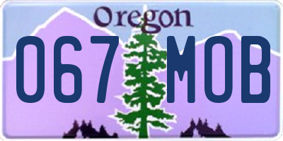 OR license plate 067MOB