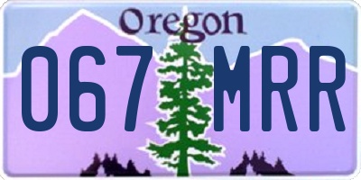 OR license plate 067MRR