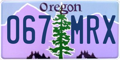 OR license plate 067MRX