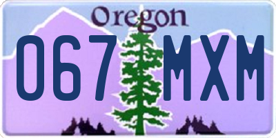 OR license plate 067MXM