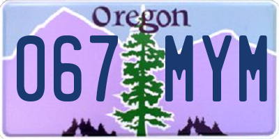OR license plate 067MYM