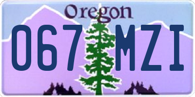 OR license plate 067MZI
