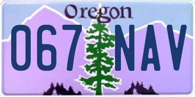 OR license plate 067NAV