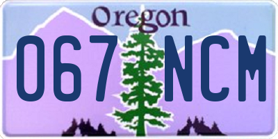 OR license plate 067NCM