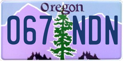 OR license plate 067NDN