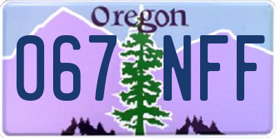 OR license plate 067NFF