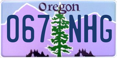 OR license plate 067NHG