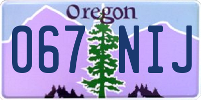 OR license plate 067NIJ