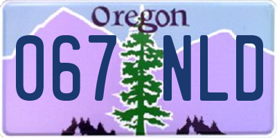 OR license plate 067NLD