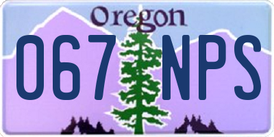 OR license plate 067NPS