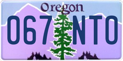 OR license plate 067NTO
