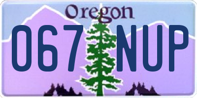 OR license plate 067NUP