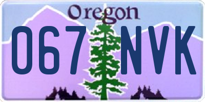 OR license plate 067NVK