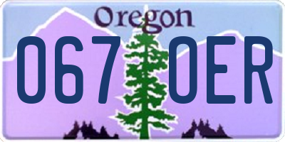 OR license plate 067OER