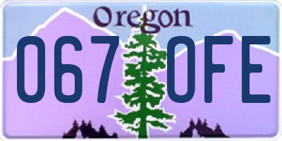 OR license plate 067OFE