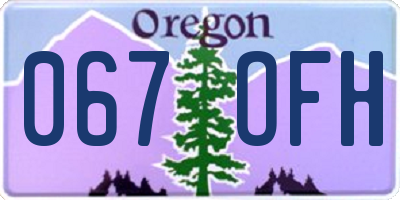 OR license plate 067OFH