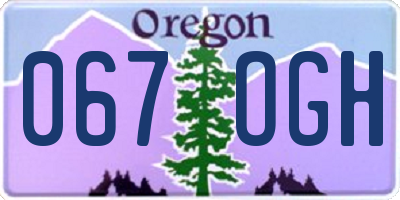 OR license plate 067OGH
