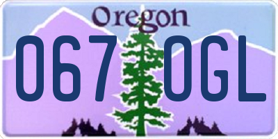 OR license plate 067OGL