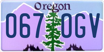 OR license plate 067OGV