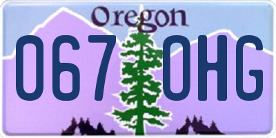 OR license plate 067OHG