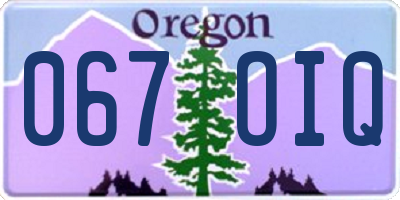 OR license plate 067OIQ