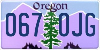 OR license plate 067OJG